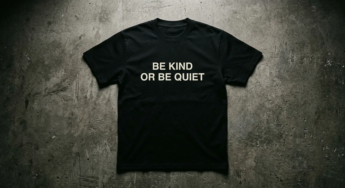 The Quiet Rule Tee — Black
