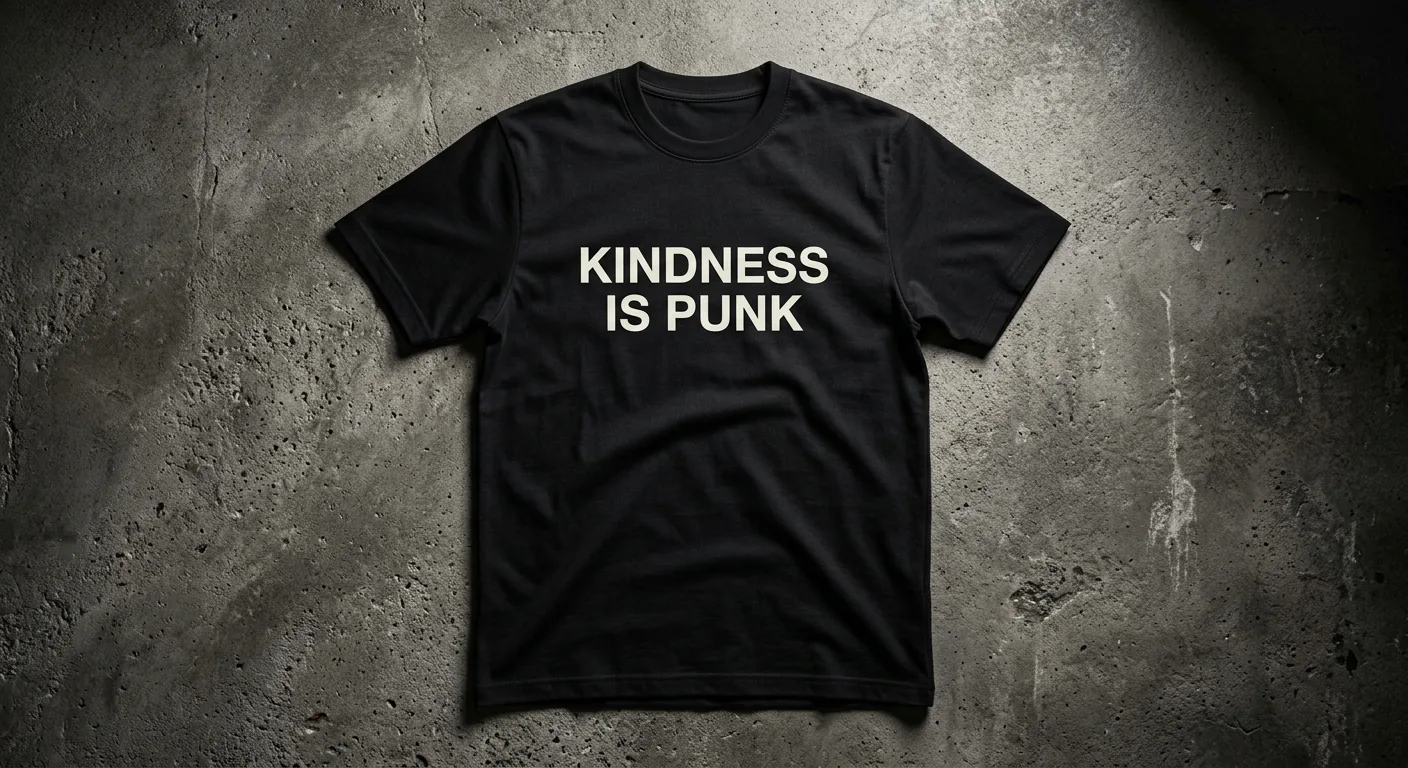 Kindness Is Punk Tee — Black