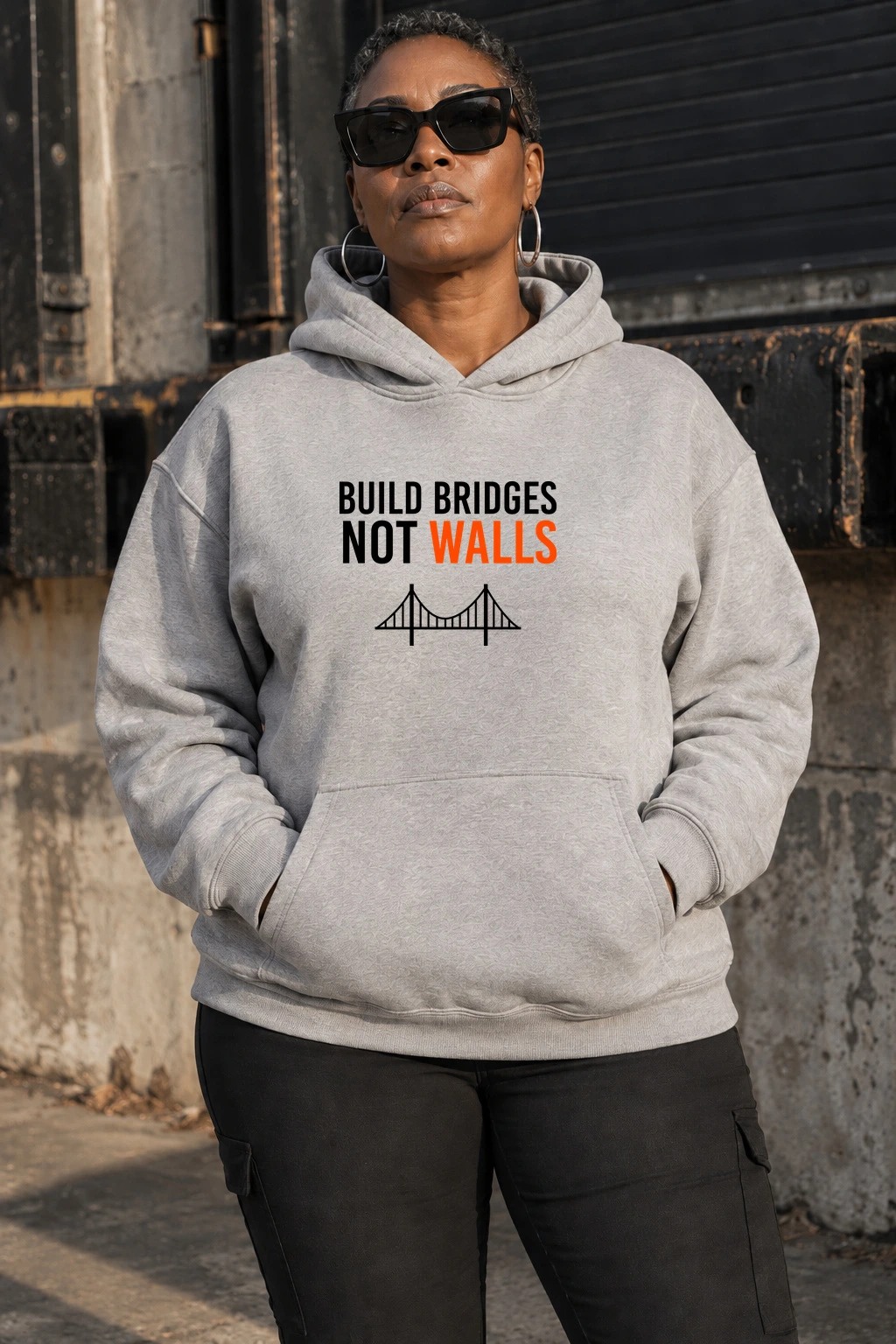 Bridges Hoodie — Heather Grey