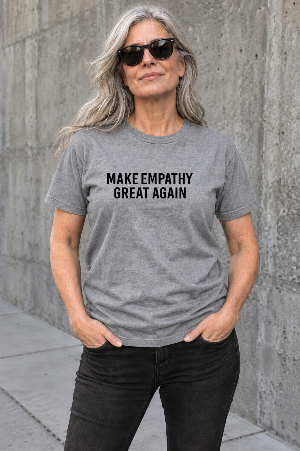 The Empathy Tee — Heather Grey