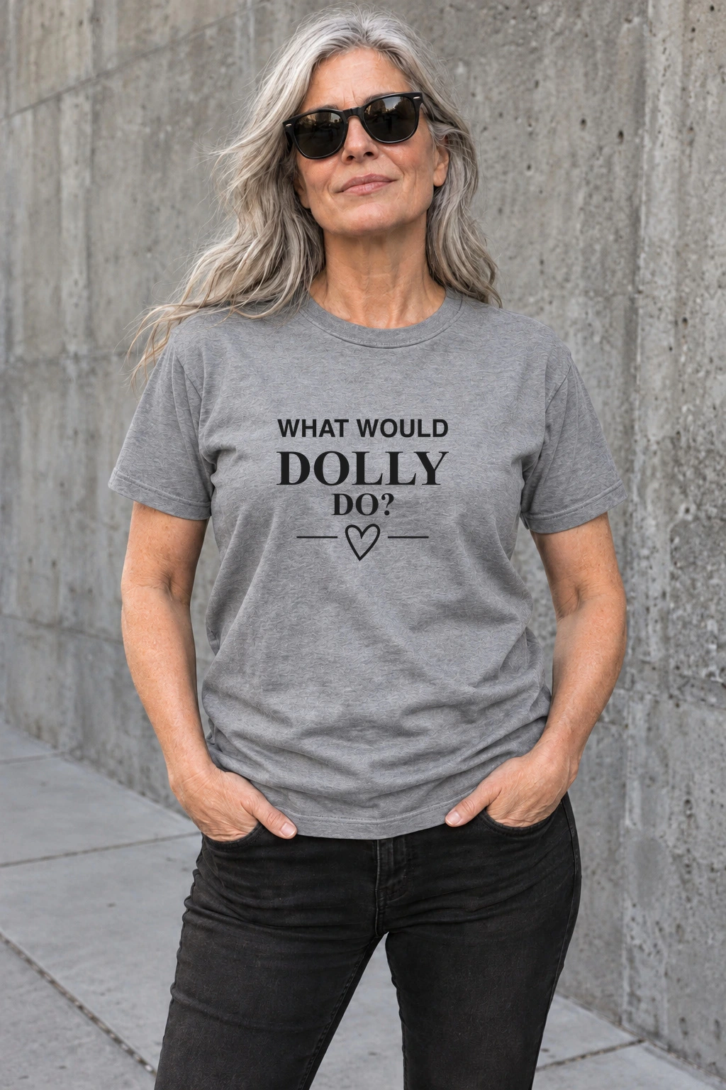The Dolly Tee — Heather Grey