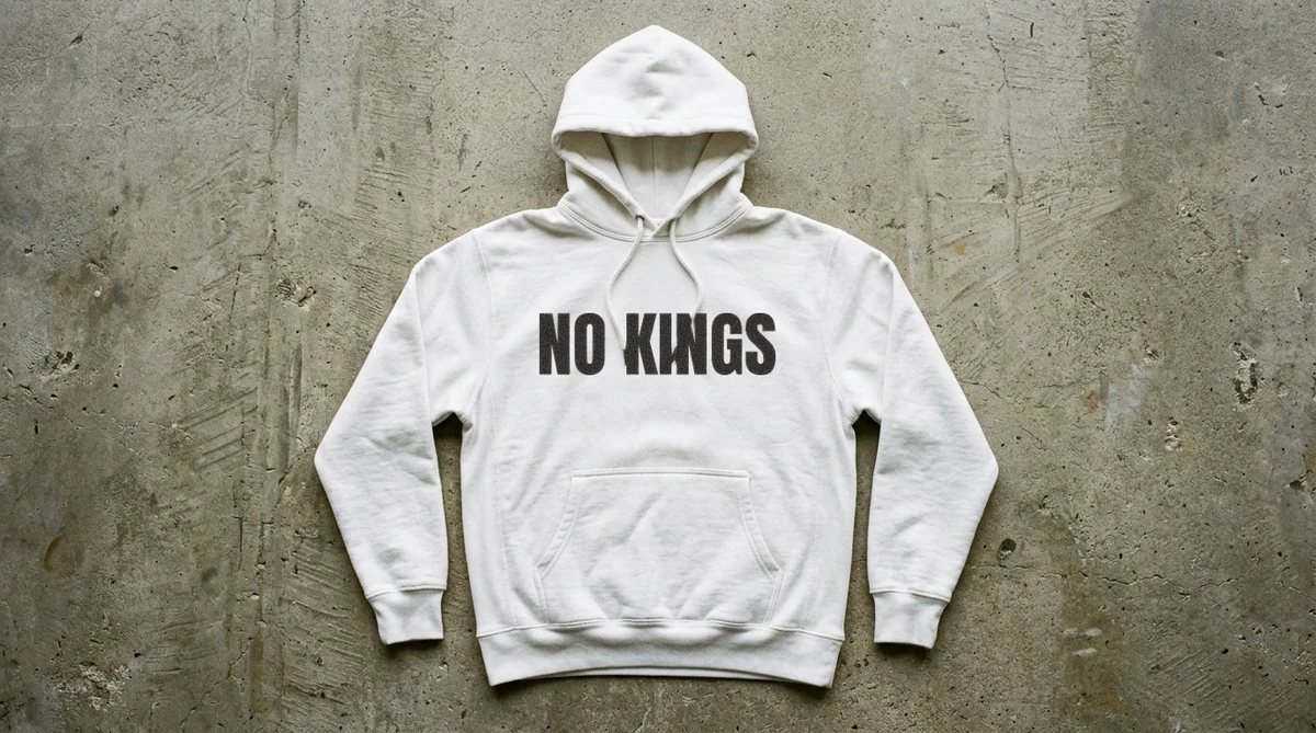 The No Kings Front Hoodie — White — White
