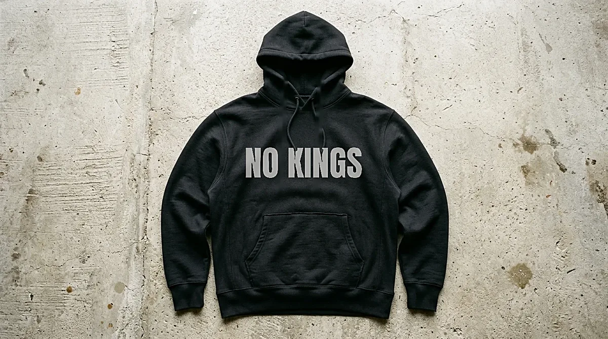 The No Kings Front Hoodie — Black